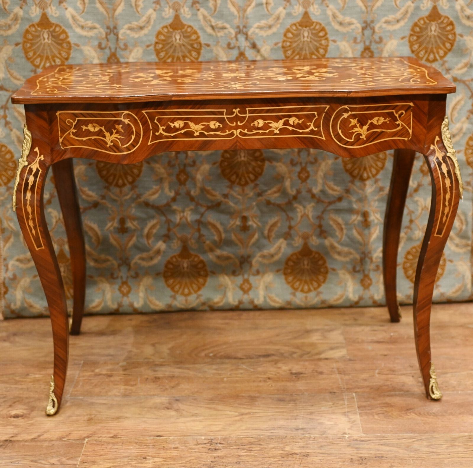 French Writing Desk Louis XVI Bureau Plat Inlay photo vinterior