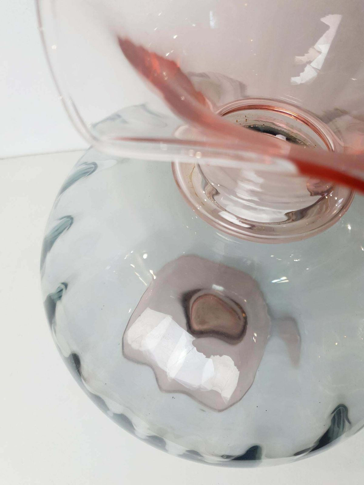 Large Pink And Gray Murano Glass Vase photo buy