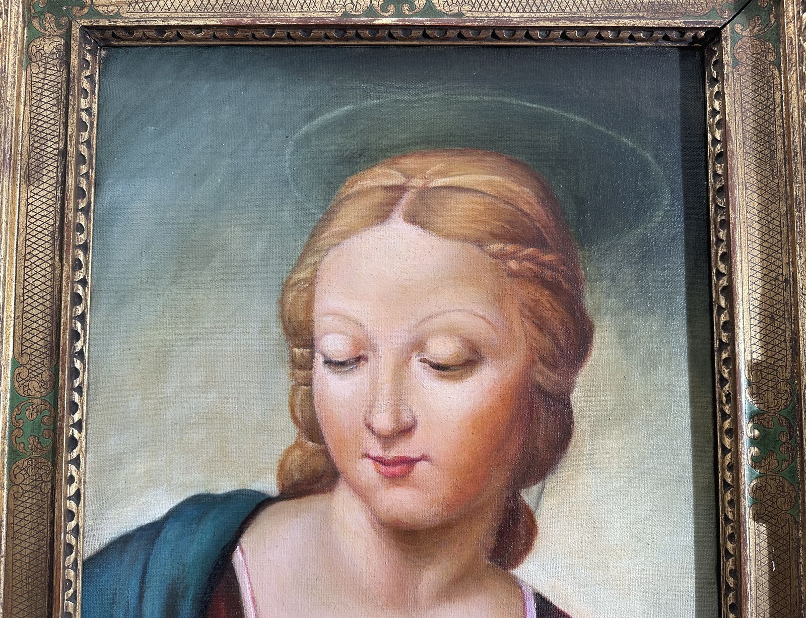 Madonna Of The Goldfinch   Oil On Canvas   Vanna 1938 photo for sale