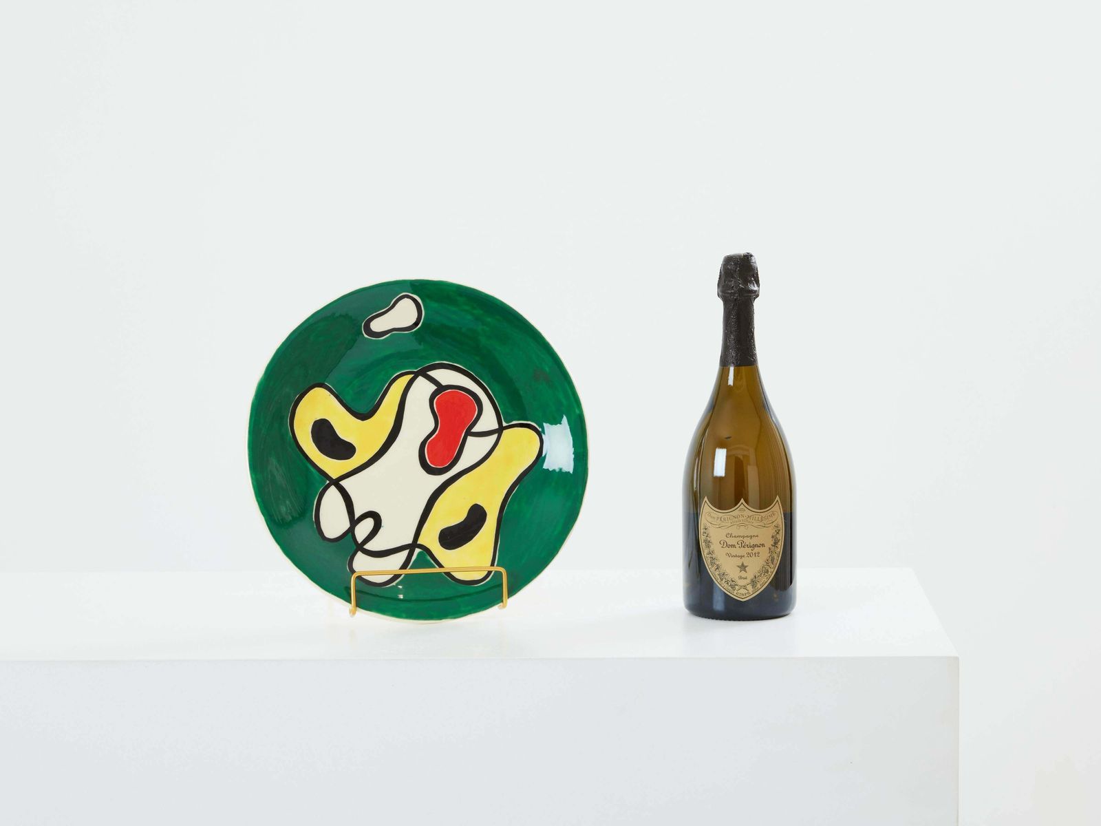 Assiette en céramique émaillée Roland Brice, 1950 photo vintage