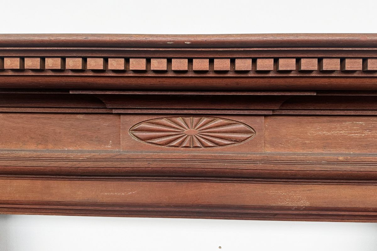 Large Victorian Walnut Fireplace Surround photo Home Fixtures
