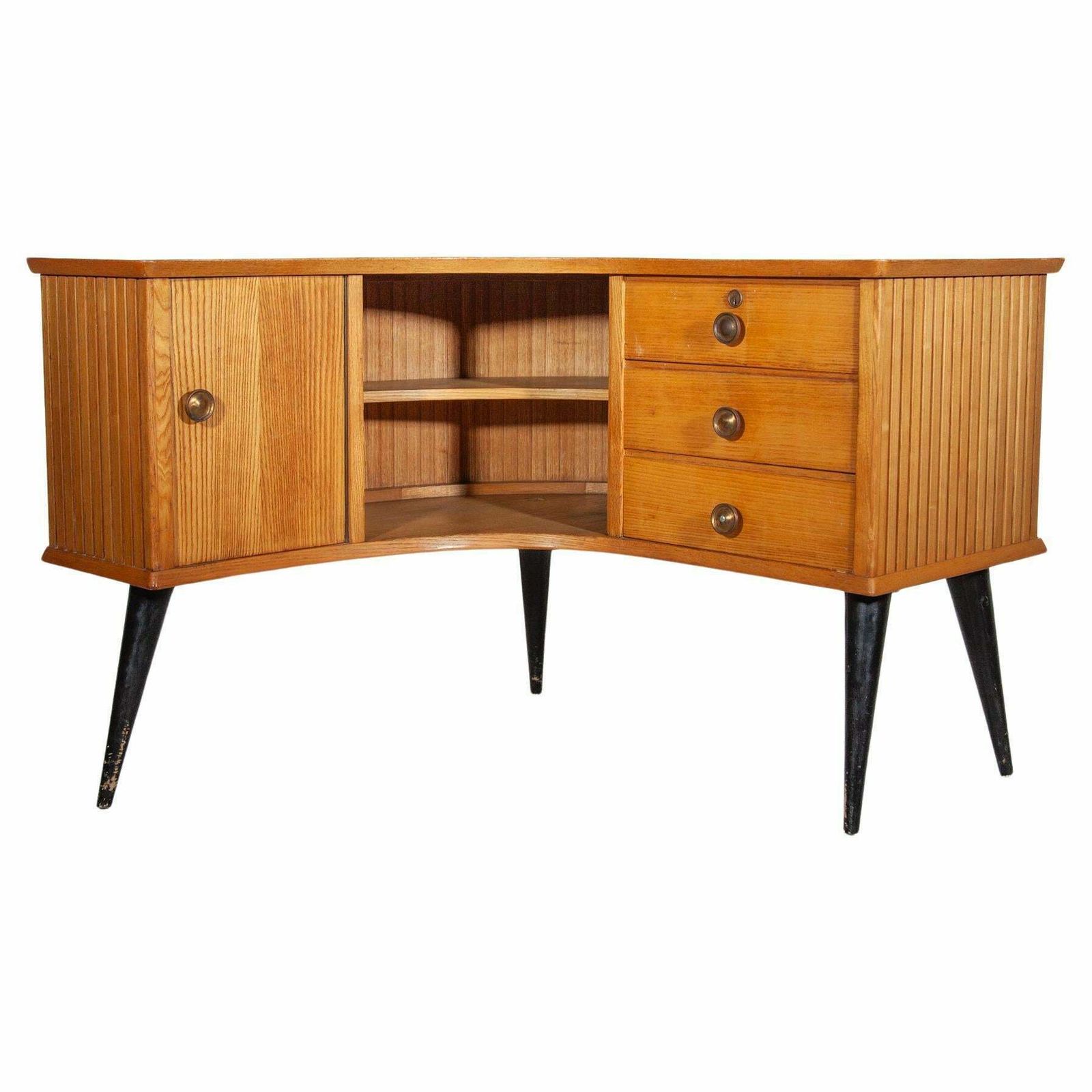 Boomerang Shaped Desk, Shop Counter, 1950s By Alfred Hendrickx photo for sale