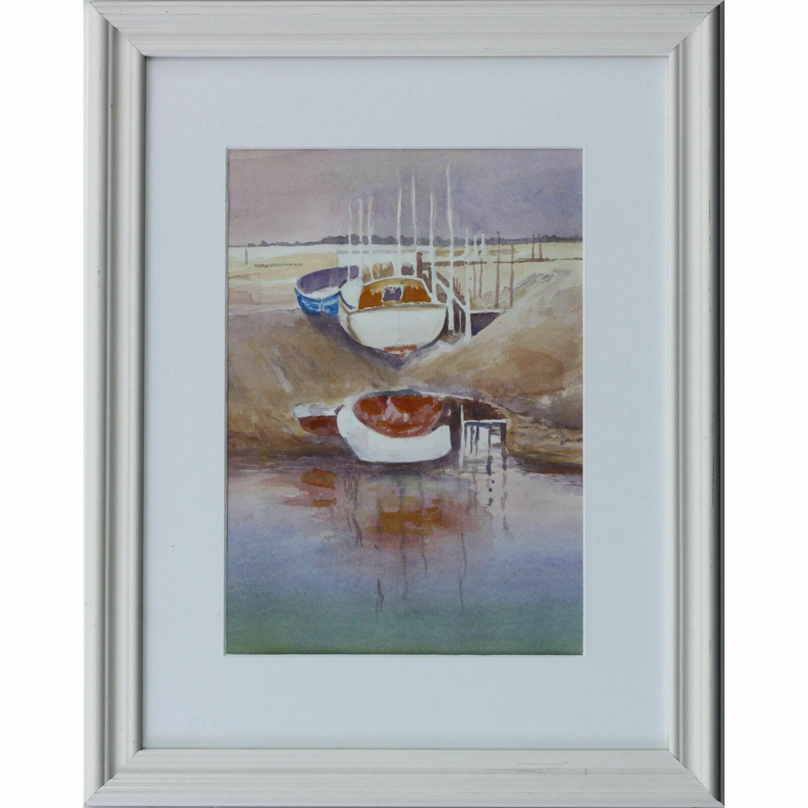 Watercolour By Phillip Augar. Boats Near Meze