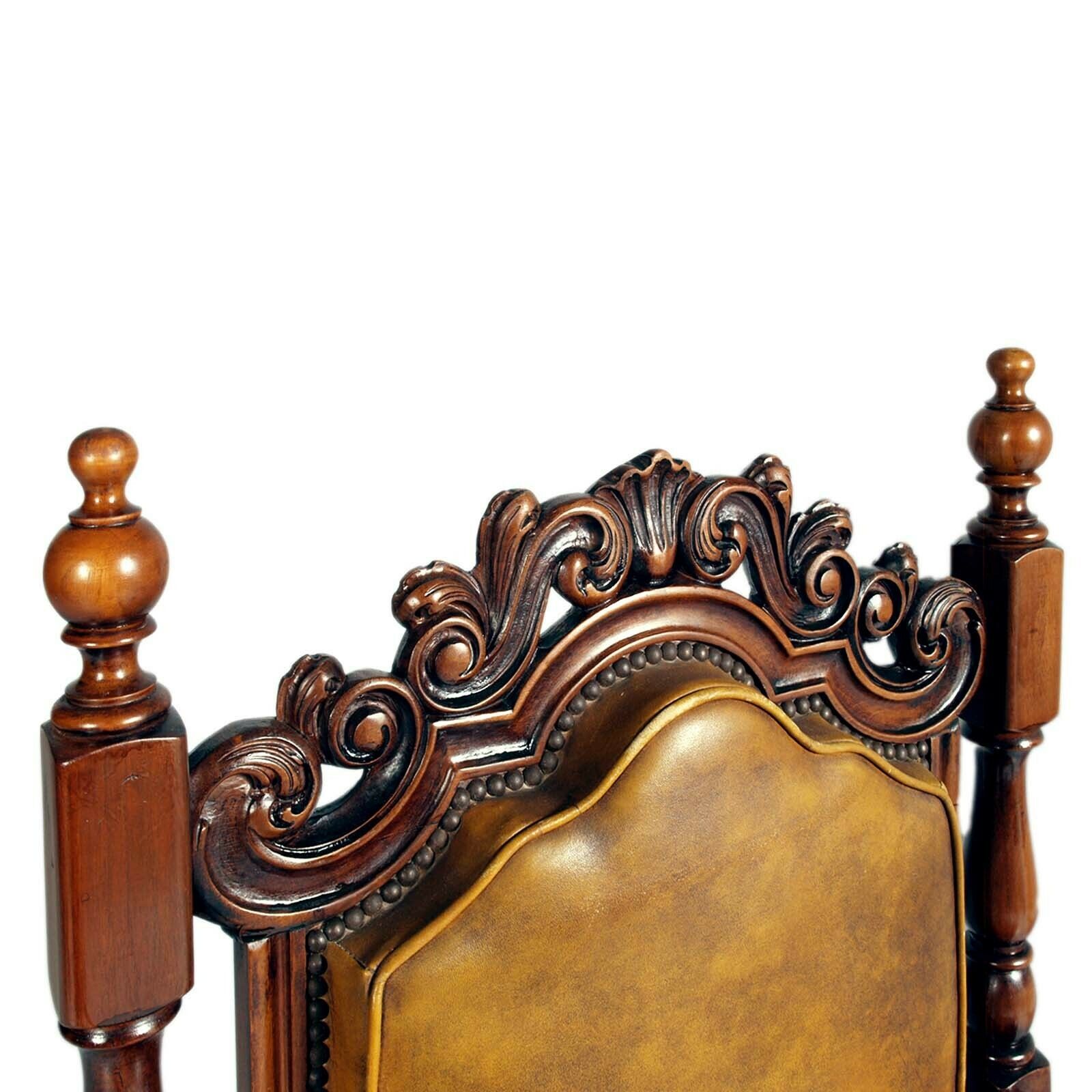 Venice 19th Century Throne Chair Attributed Testolini Frères Leather Upholster photo 3400.0