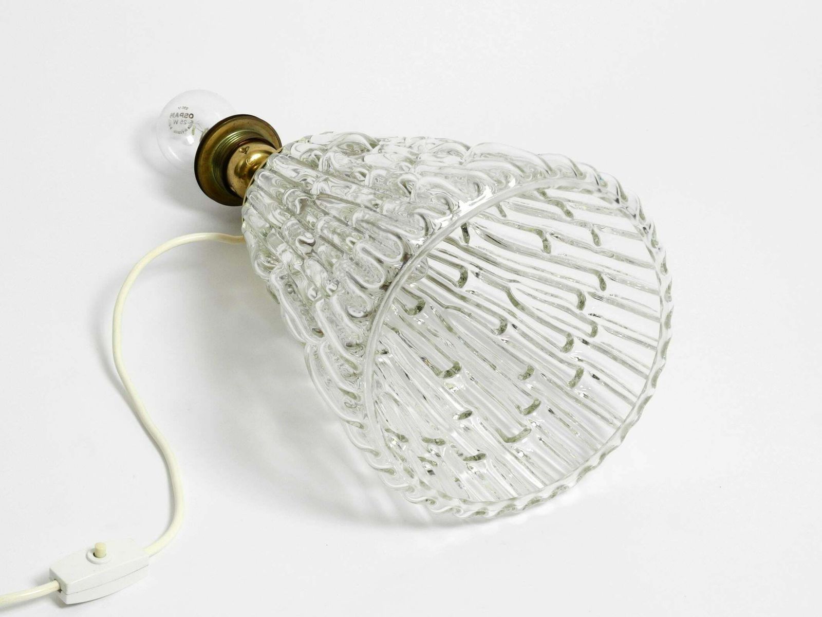 photo furniture Heavy Large Mid Century Modern Glass Table Lamp By Rupert Nikoll Vienna Height