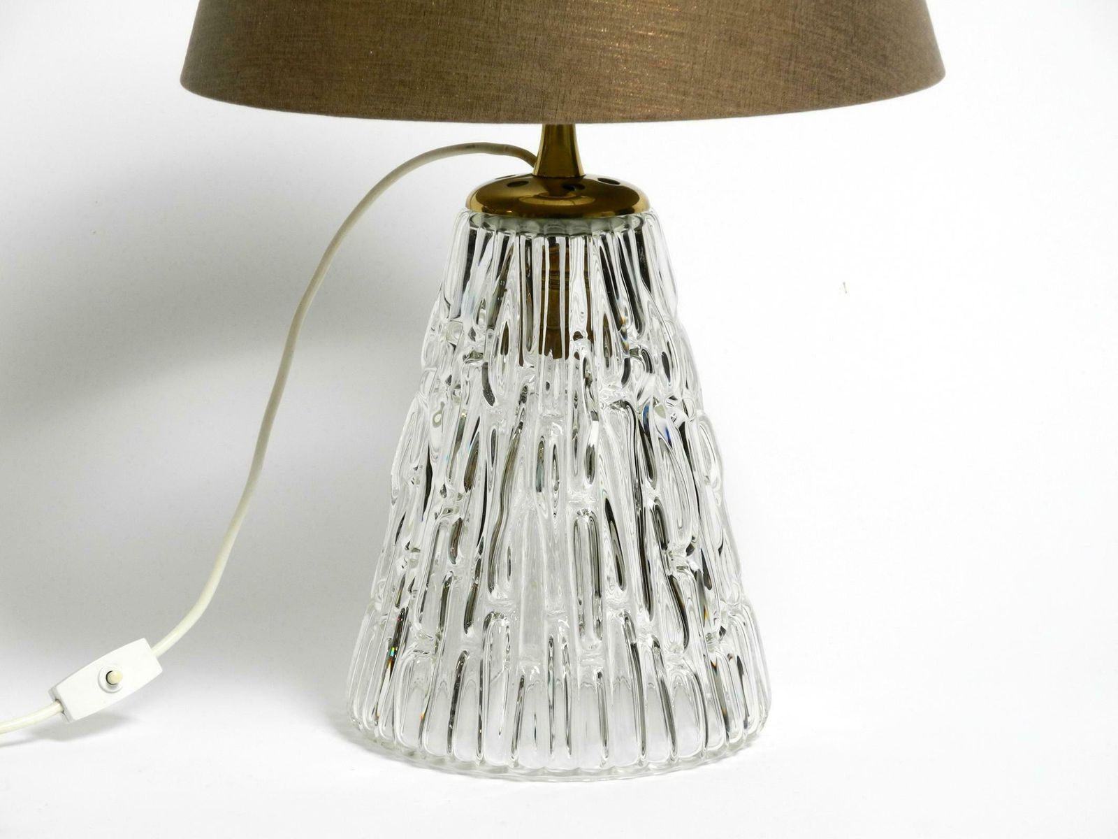 photo buy Heavy Large Mid Century Modern Glass Table Lamp By Rupert Nikoll Vienna Height