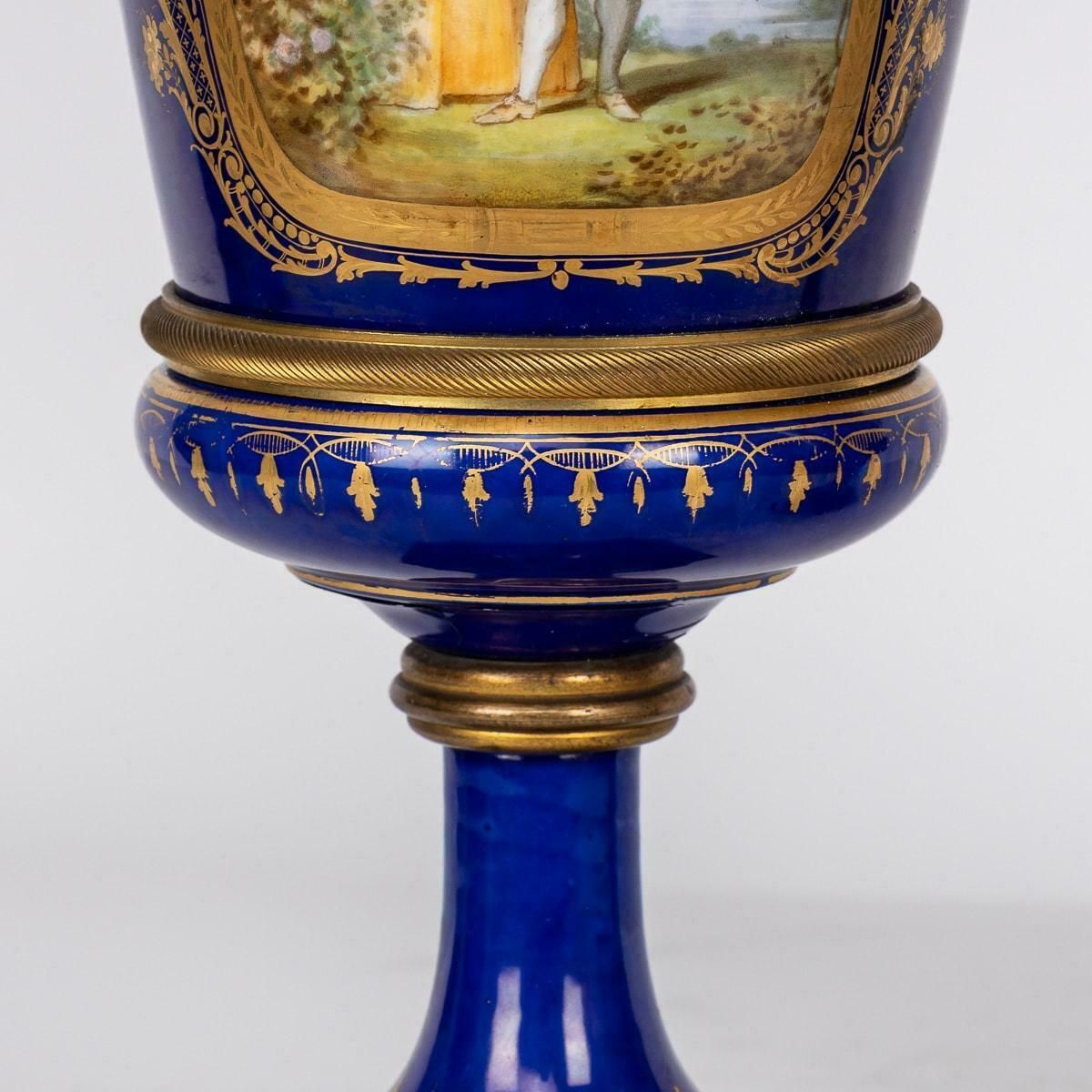 photo furniture Antique 19th Century Sèvres Ormolu Mounted Vases With Covers C.1870