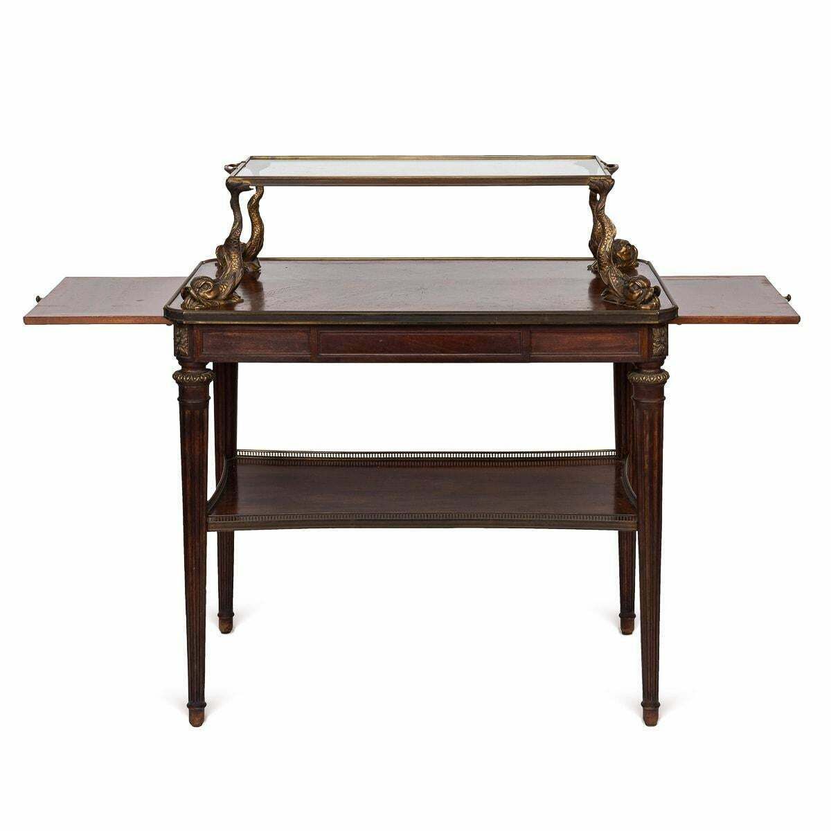 19th Century French Louis XV Style Ormolu Mounted Tea Table & Tray C.1880 photo furniture