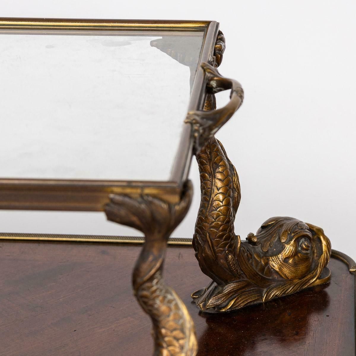 photo for sale 19th Century French Louis XV Style Ormolu Mounted Tea Table & Tray C.1880
