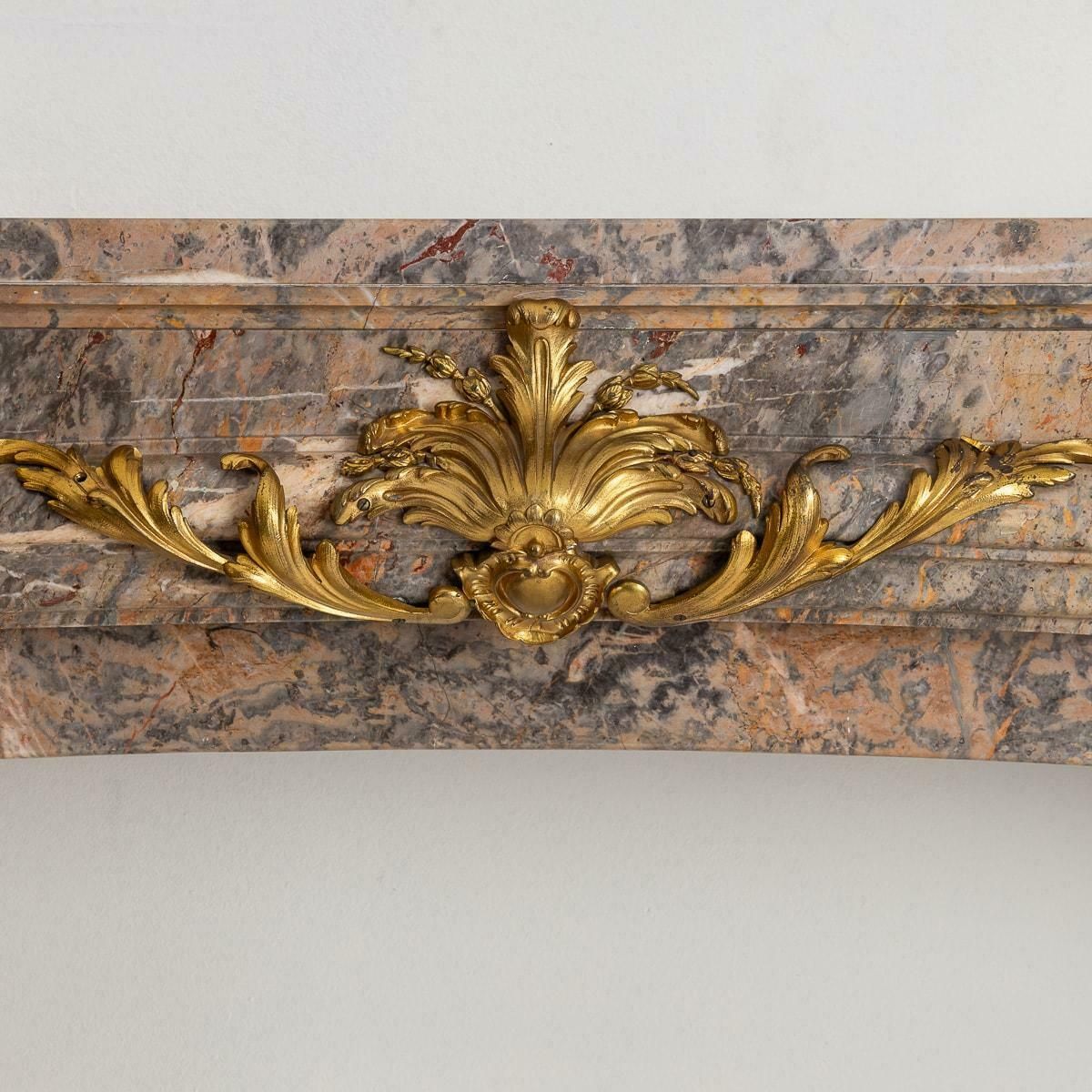 Antique 19th Century French Ormolu Mounted Caravaggio Marble Fireplace C.1880 photo Home Fixtures