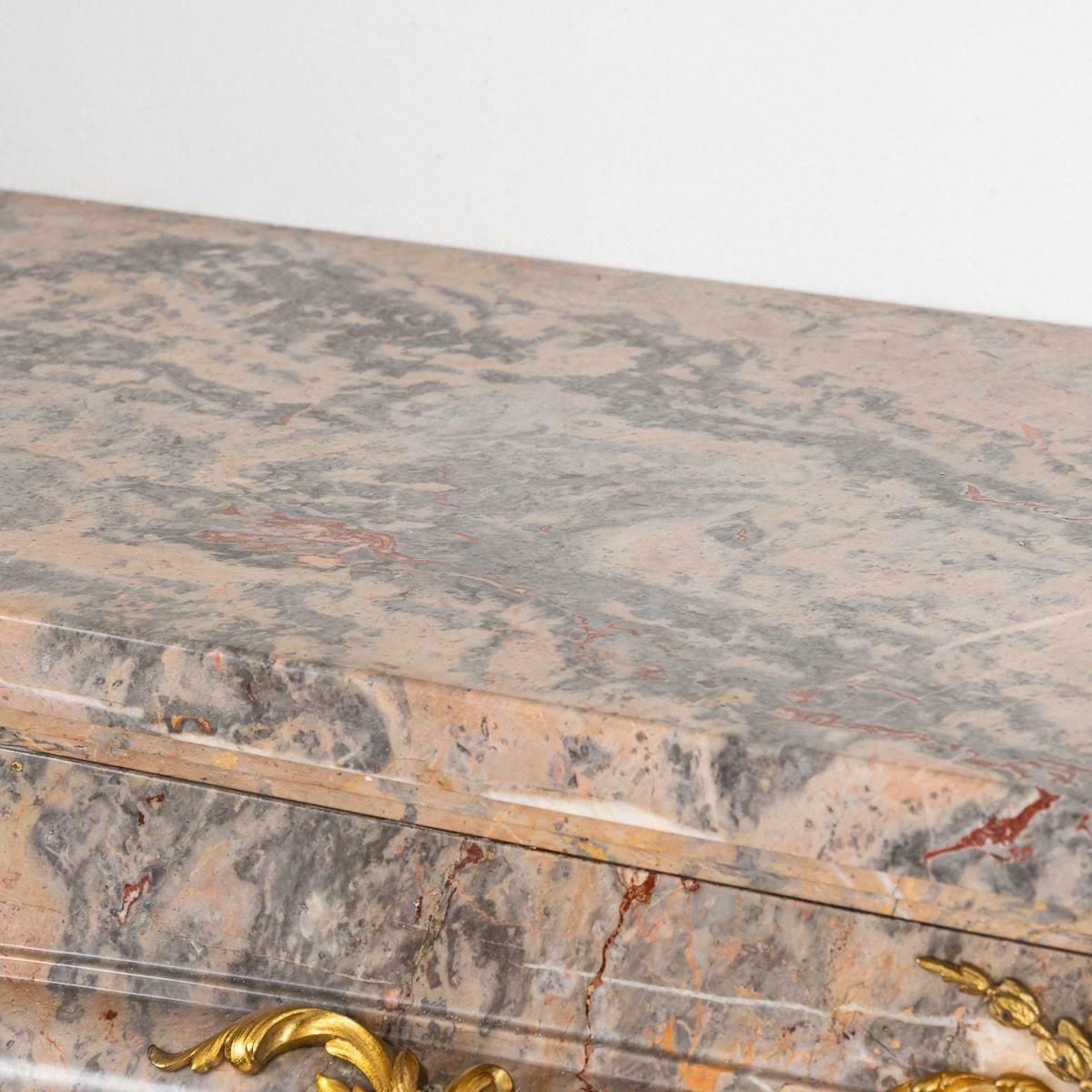 photo furniture Antique 19th Century French Ormolu Mounted Caravaggio Marble Fireplace C.1880