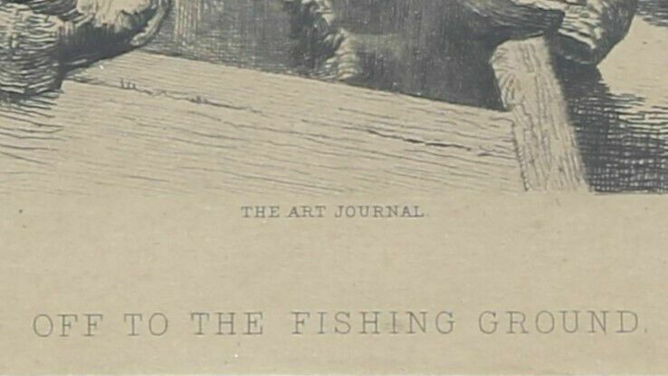 Etching By L. Muller After S. Forbes, Titled "Off To The Fishing Ground" photo for sale