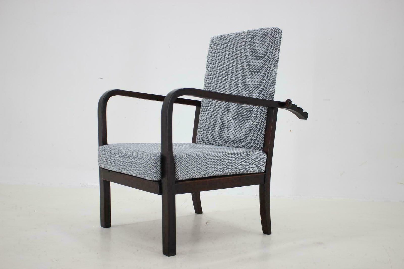 1940s Restored Beech Adjustable Armchair, Czechoslovakia photo 703.0