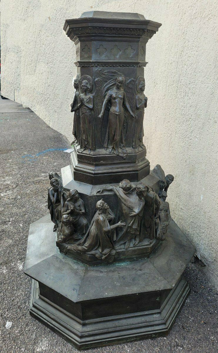 C Zocchi (After), Monument To Dante, Bronze Reduction, Late 19th/Early 20th Century photo for sale