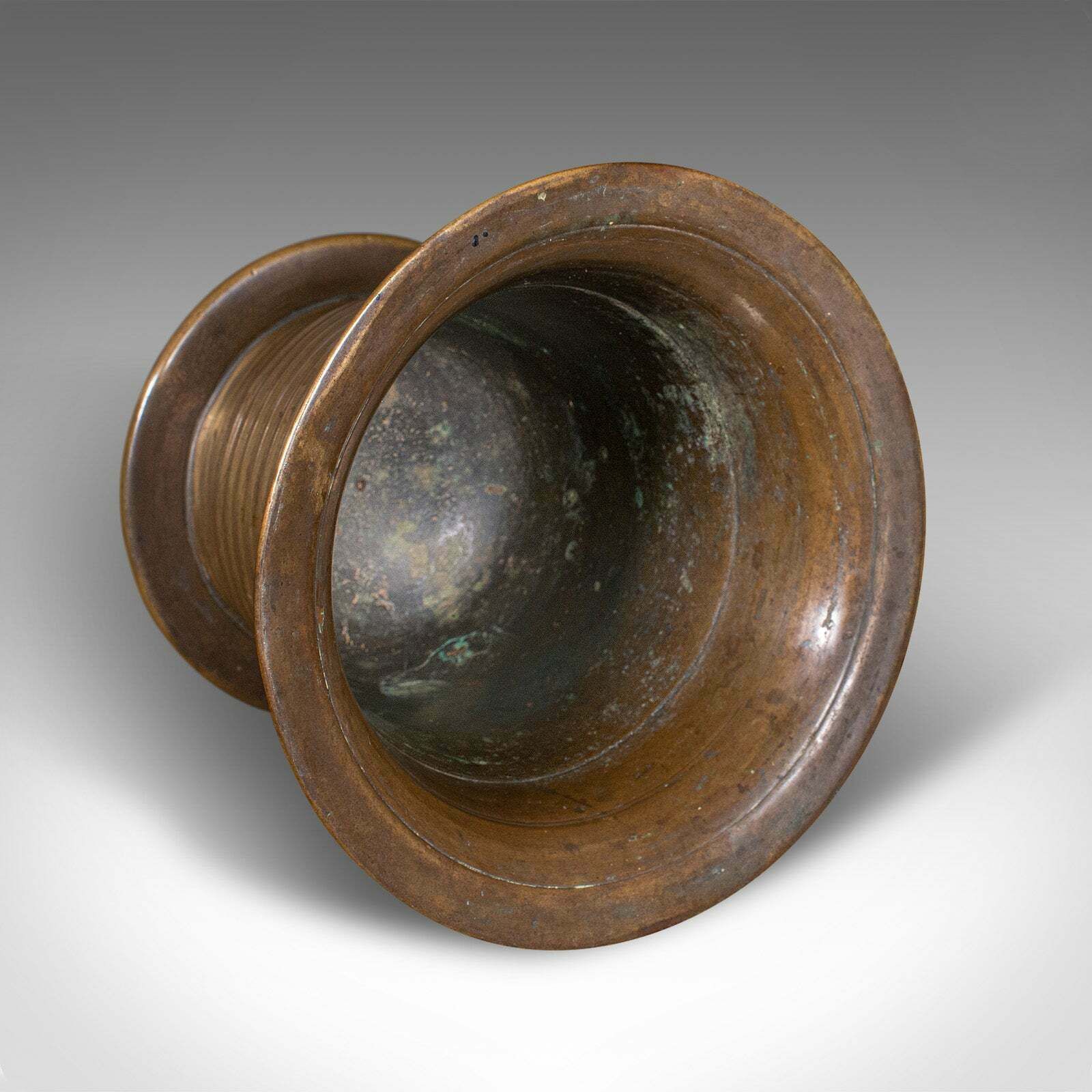 Antique Mortar And Pestle, English, Brass Apothecary Instrument, Victorian, 1850 photo vintage