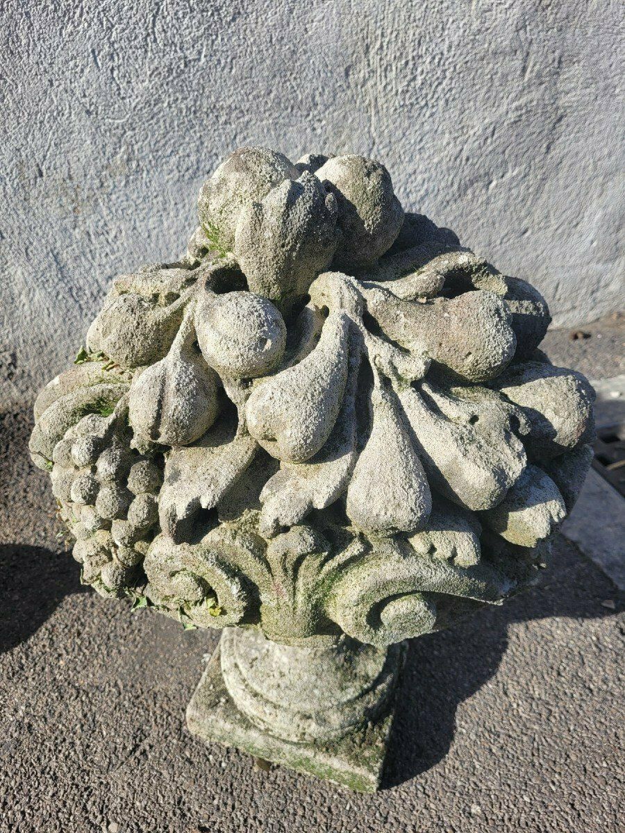 Fruit Bowls, Stone Garden Vases, Early 20th Century photo Garden Decor
