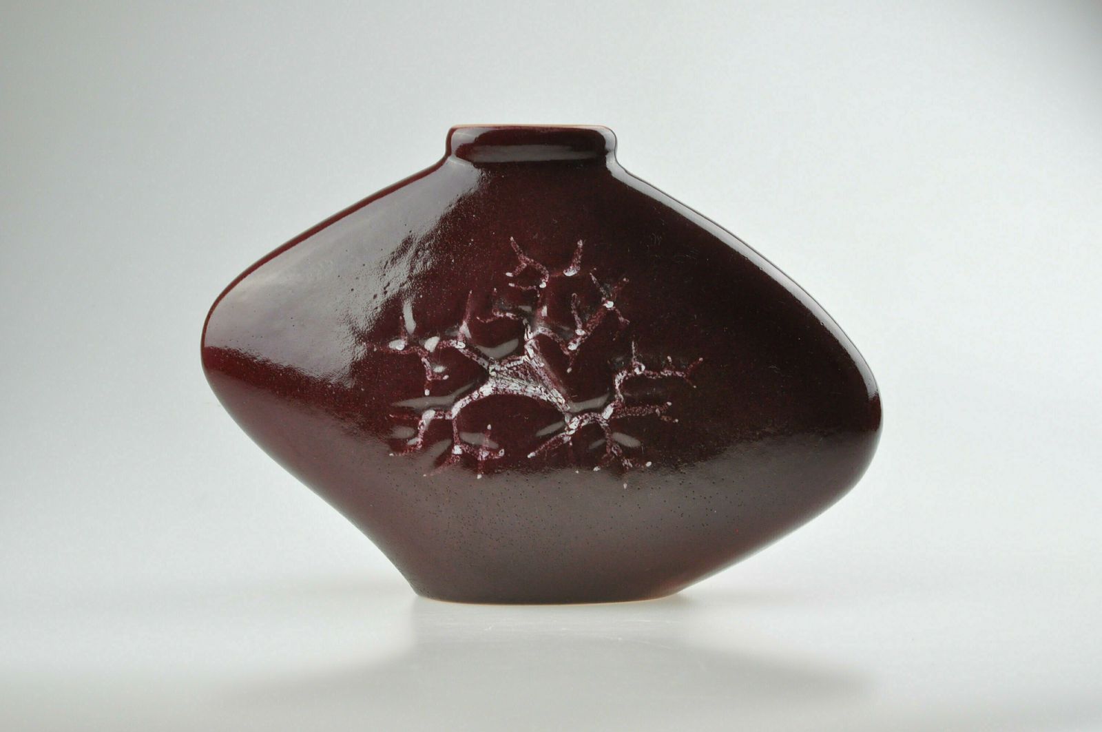 Jozef Franko Brown Ceramic Vase, Porcelain Vase, Pottery Vase, Retro Vase, Modernist Vase, Mid Century Vase, Ceramic Vase photo vinterior