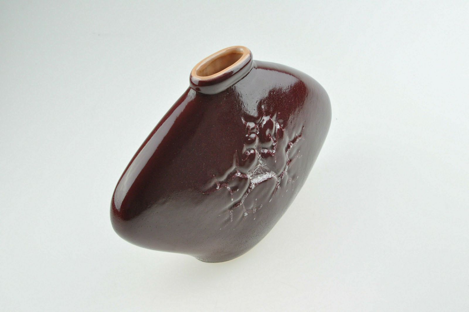 Jozef Franko Brown Ceramic Vase, Porcelain Vase, Pottery Vase, Retro Vase, Modernist Vase, Mid Century Vase, Ceramic Vase photo vintage