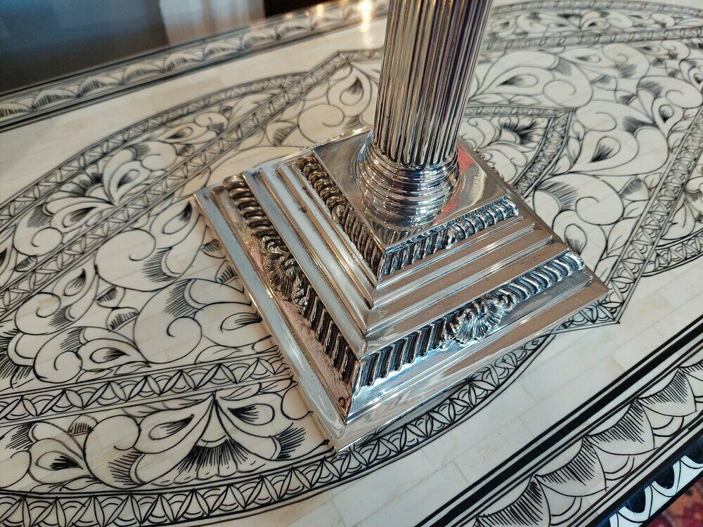 Victorian Neo Classical Silver Plated Candlestick photo 295.0