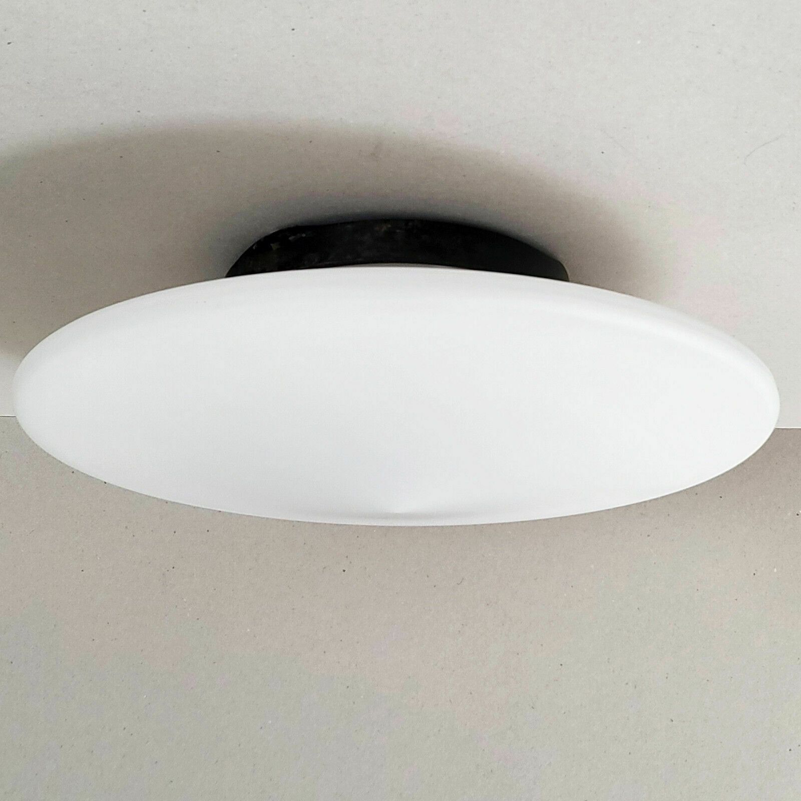 Vintage Ceiling Or Wall Light 1960 Opaline Glass & Steel Dlg Disderot Ja Motte