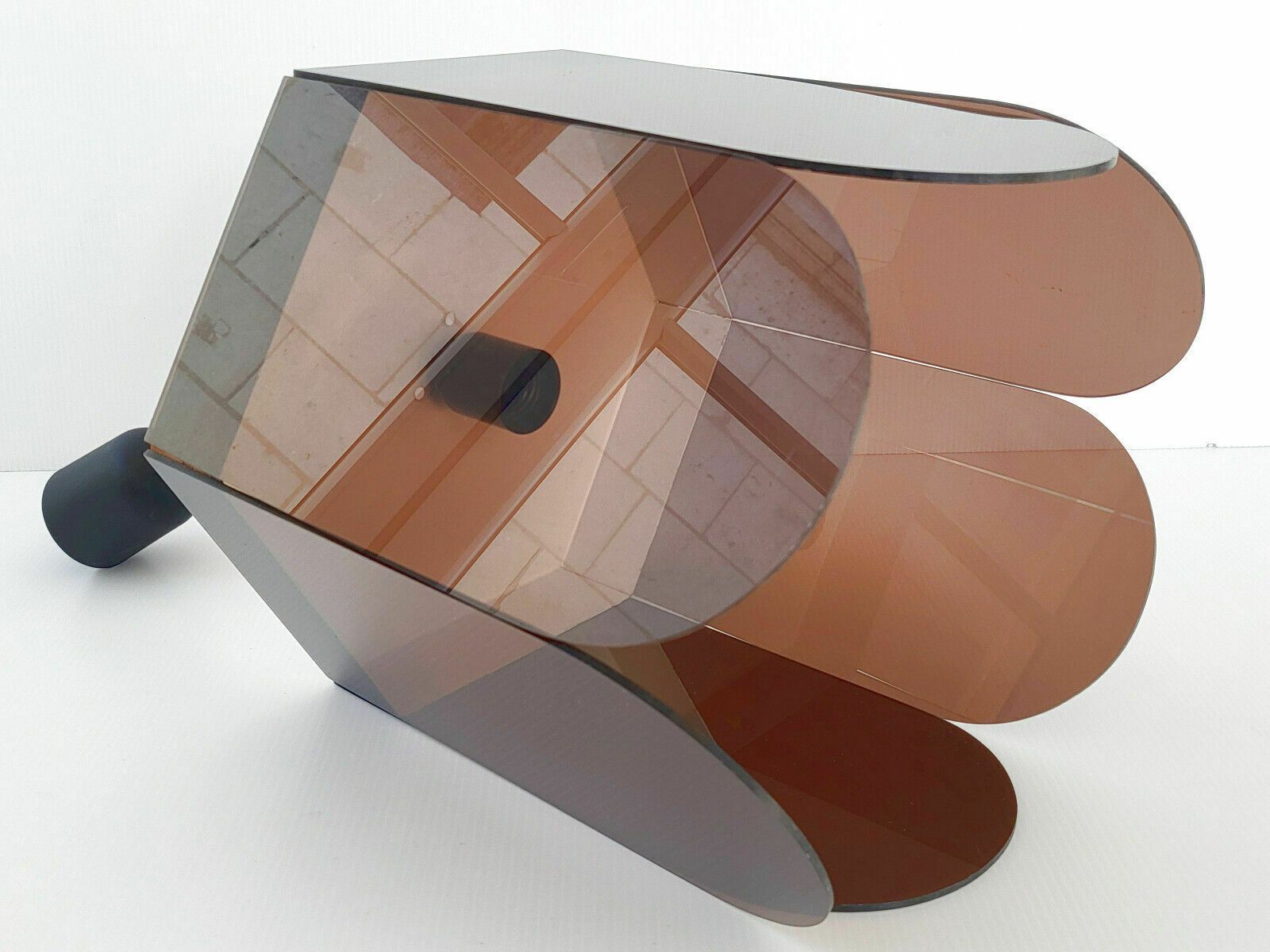 Vintage Hanglamp – 1960, Gerookt Plexiglas En Verchroomd Staal, Space Age photo furniture