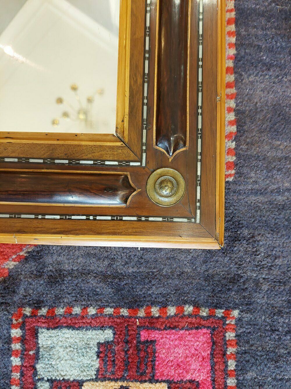 Rosewood & Mahogany Wall Mirror photo Home Decor