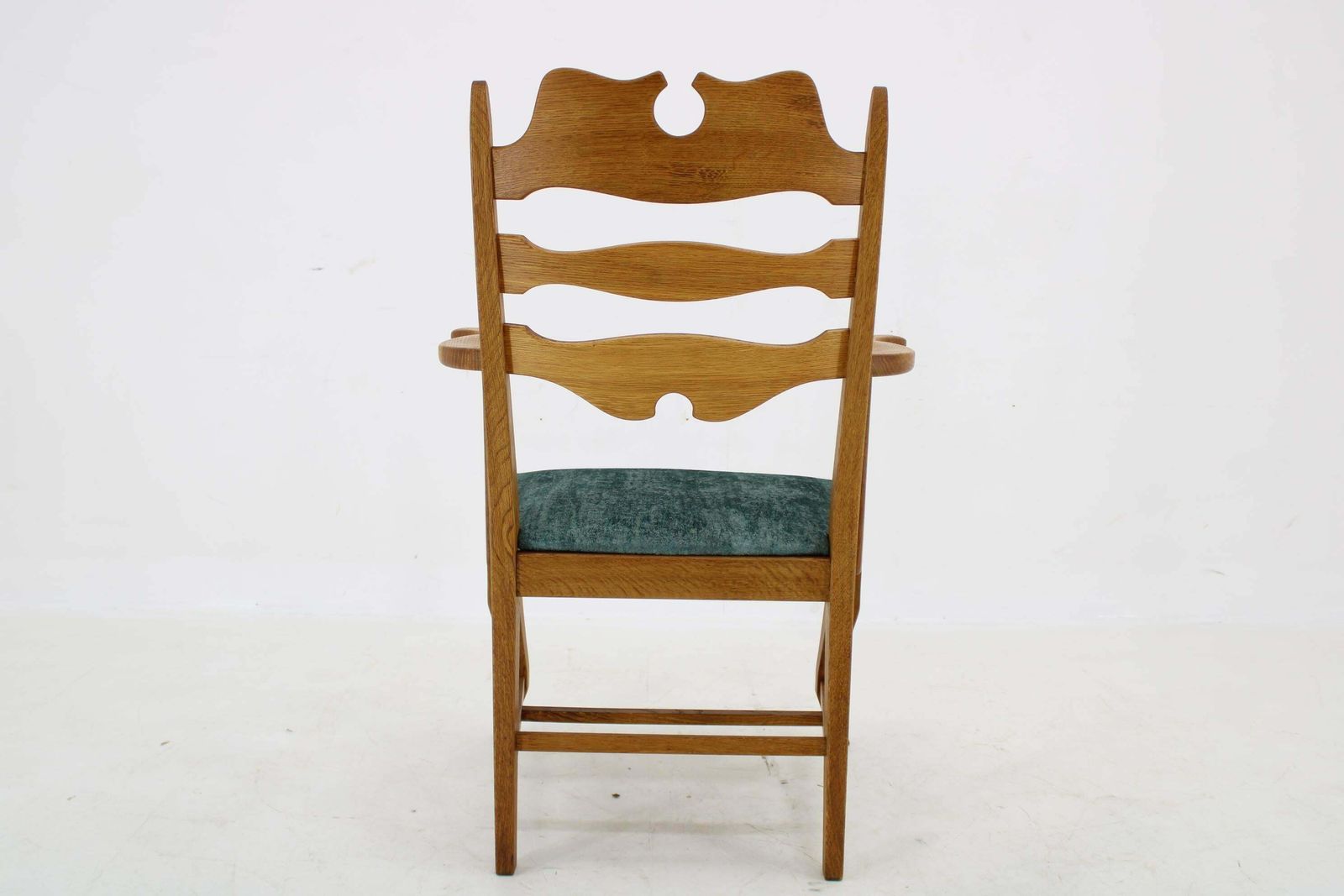 1960s Henning Kjærnulf Razorblade Armchair In Solid Oak For Eg Møbler, Denmark photo vinterior