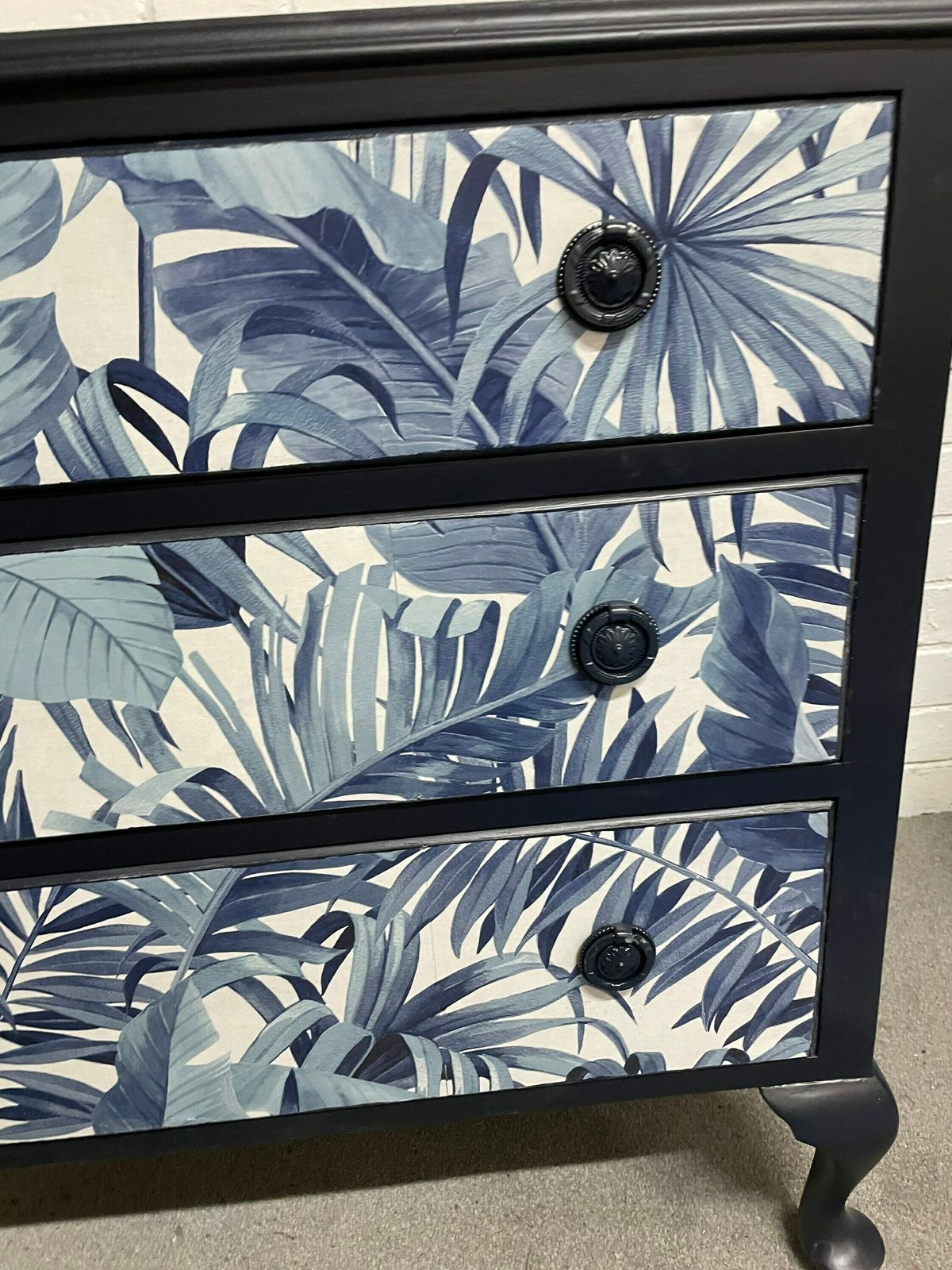 Queen Ann Decoupage Chest Of Drawers   Professional Spray Painted Finish photo for sale