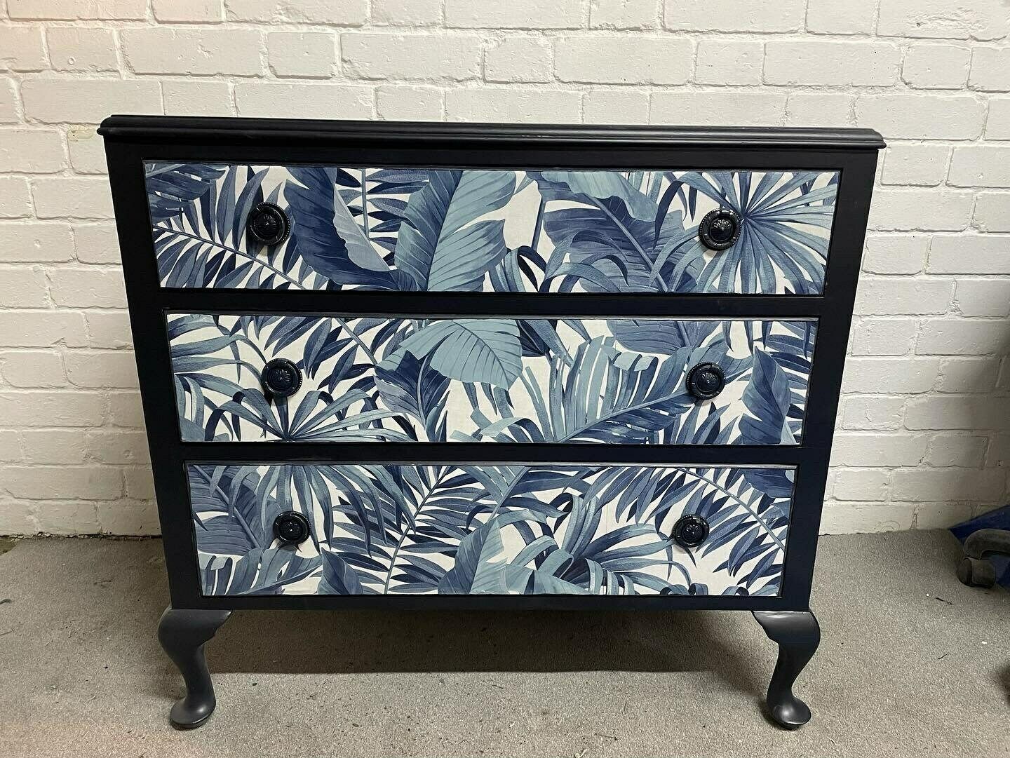 Queen Ann Decoupage Chest Of Drawers   Professional Spray Painted Finish photo buy
