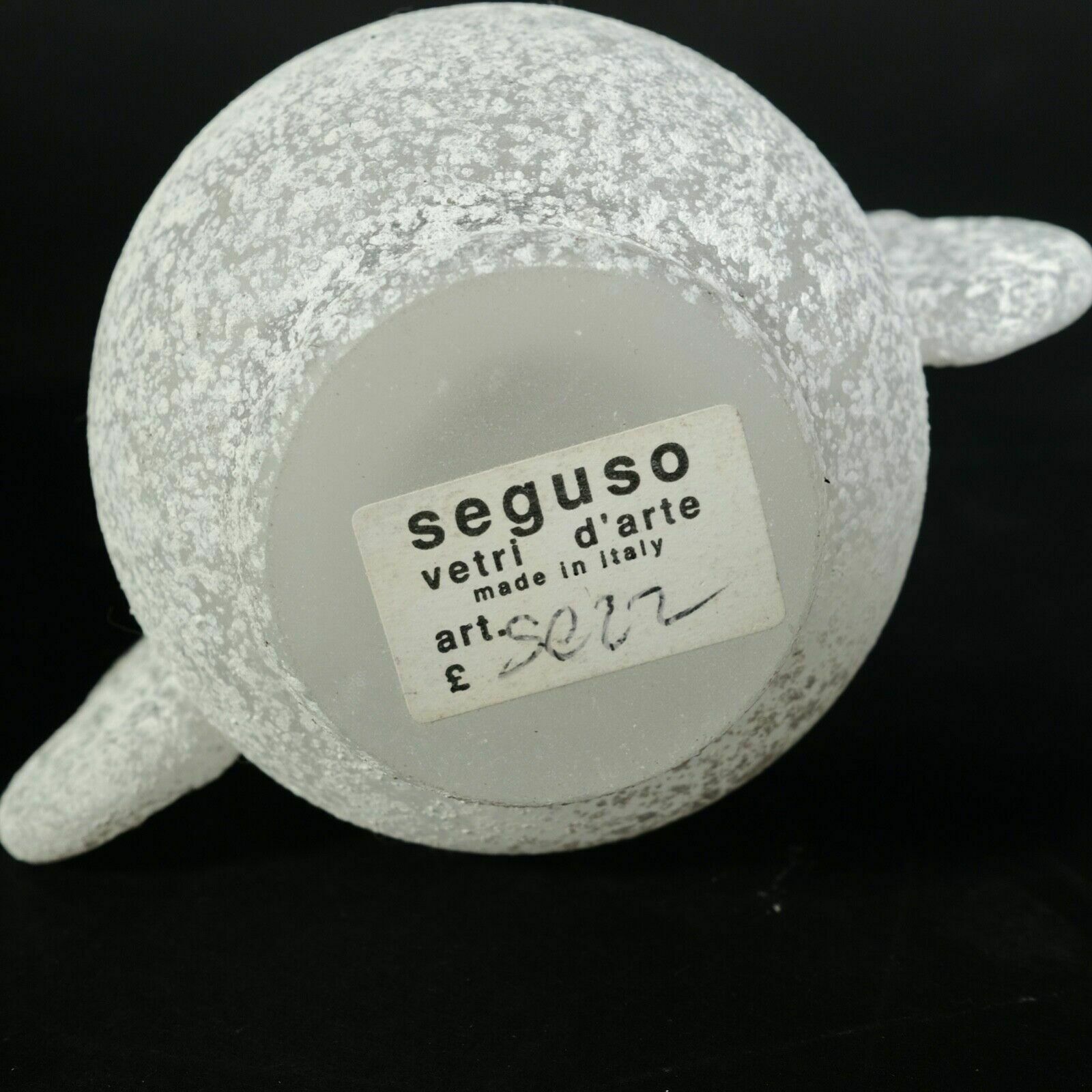 photo for sale Seguso White Excavation Glass Vases Pair Of Vittorio Rigattieri Murano Vases From The 70s