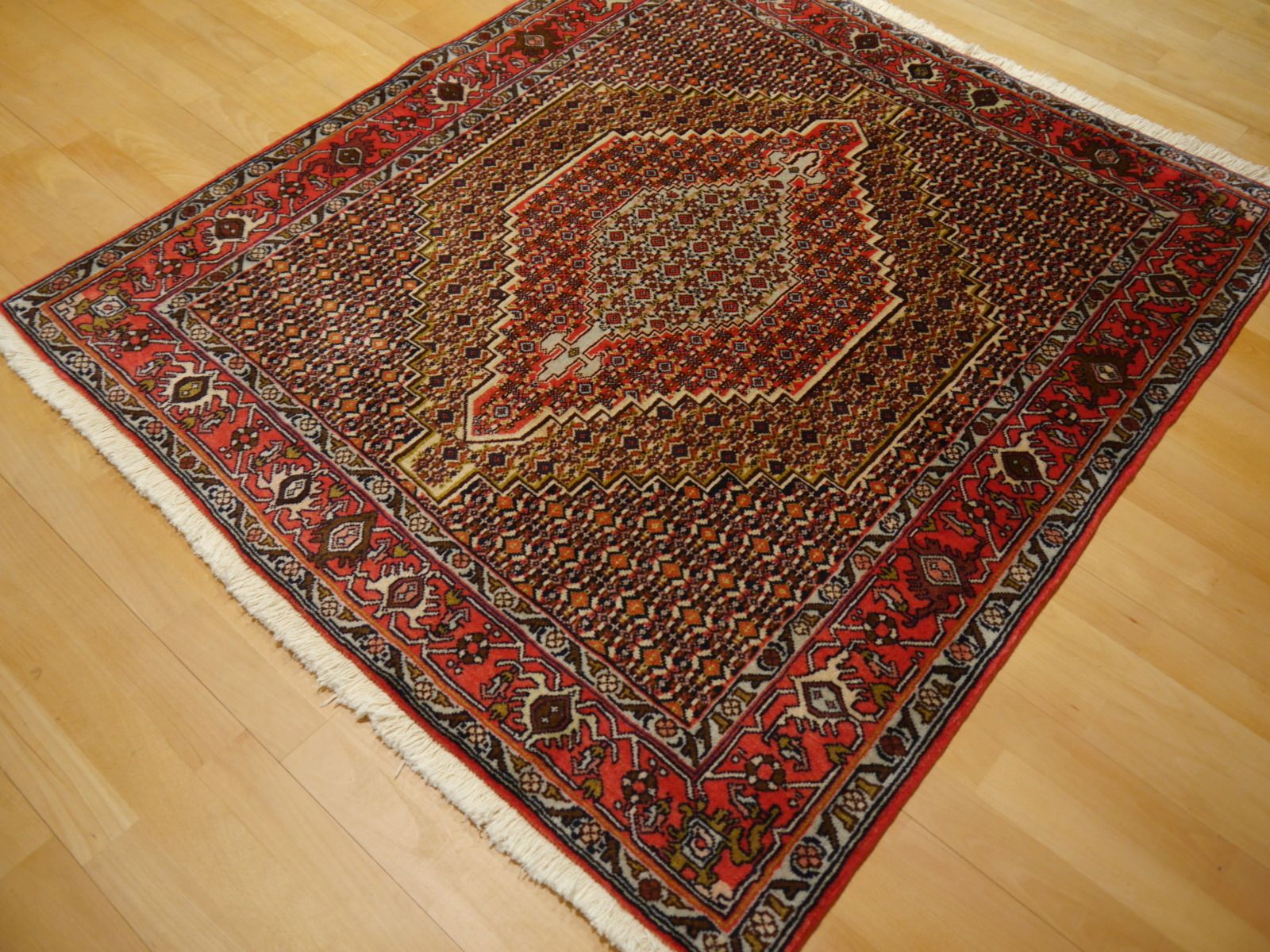 Bidjar Senneh Vintage Rug 4.7 X 4.1 Ft / 144 X 126 Cm photo vintage