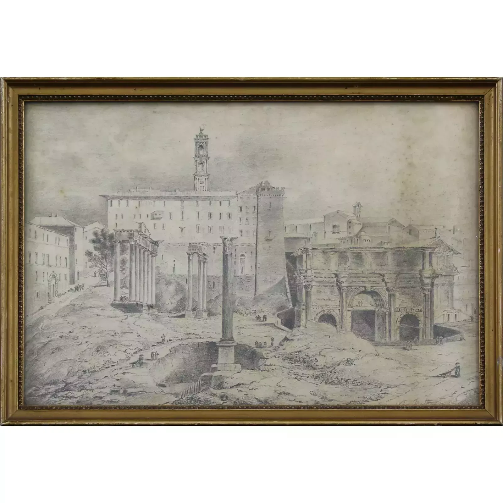 Pencil Sketch Of Foro Romano, Rome