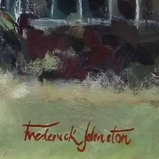 Oil On Board By Frederick Johnston. Titled "Oasthouse In Kent" photo for sale