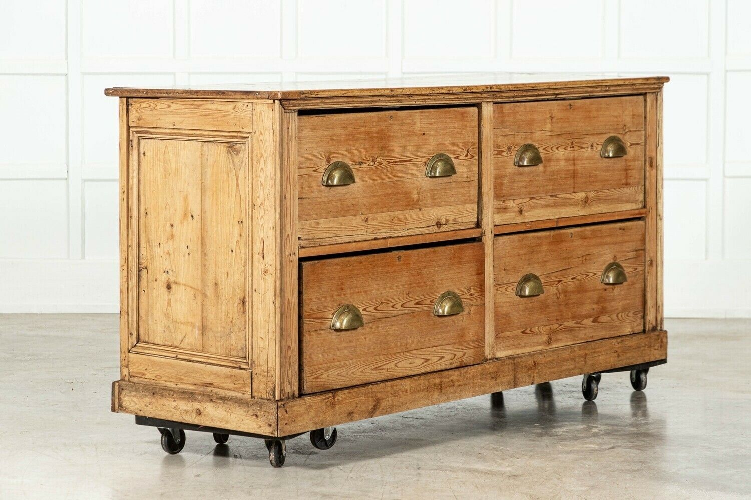Large 19thc English Pine Counter Drawers photo Furniture