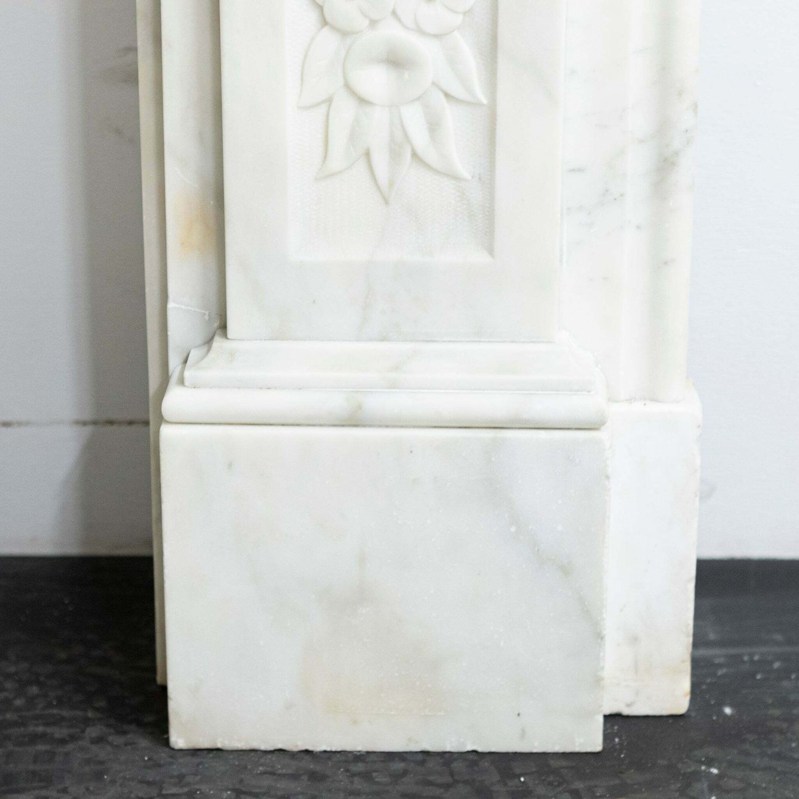 Antique Victorian Carved Statuary Marble Arched Chimneypiece photo buy
