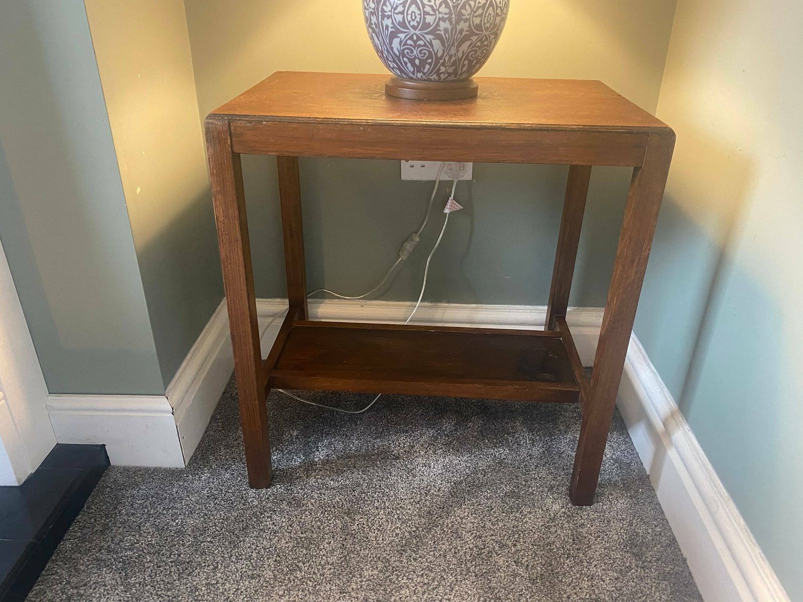 Vintage Two Tier Side Table Antique Console Table photo Furniture