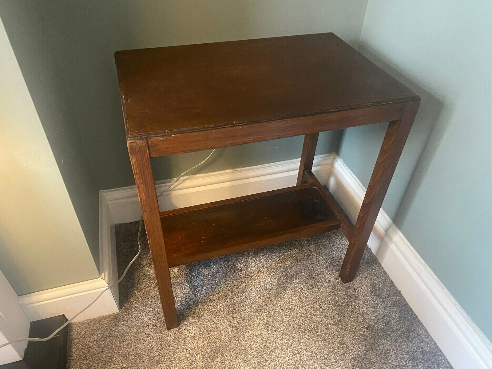 photo furniture Vintage Two Tier Side Table Antique Console Table