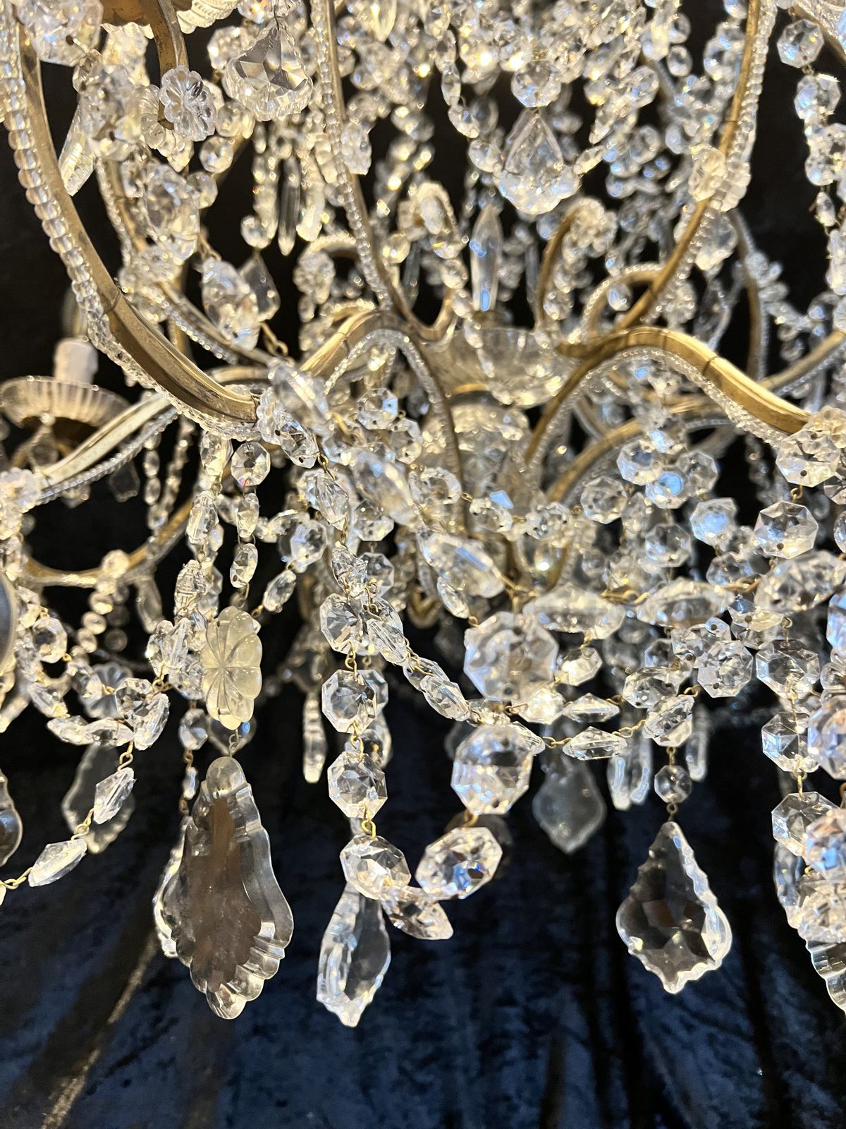 photo furniture A Pair Of Eight Light Florentine Antique Chandeliers