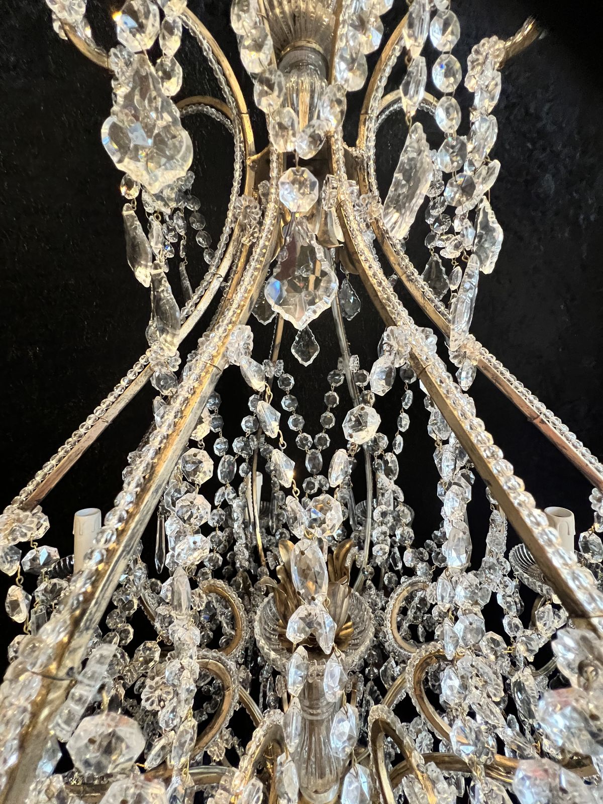 5800.0 A Pair Of Eight Light Florentine Antique Chandeliers photo