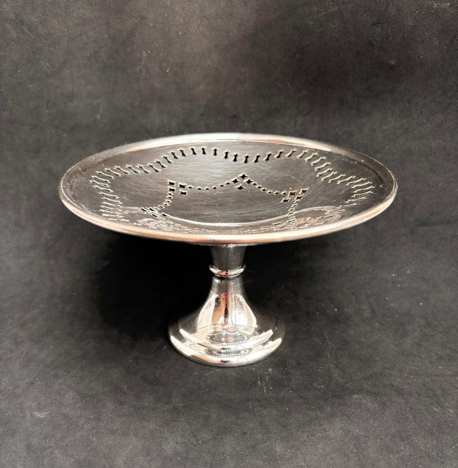 Mappin And Webb Pedestal Plate Ring Dish Silver Plated Catchall Nut Dish Keys Dish Cookies Dish Edwardian Silver Plated Gift For Her photo vinterior