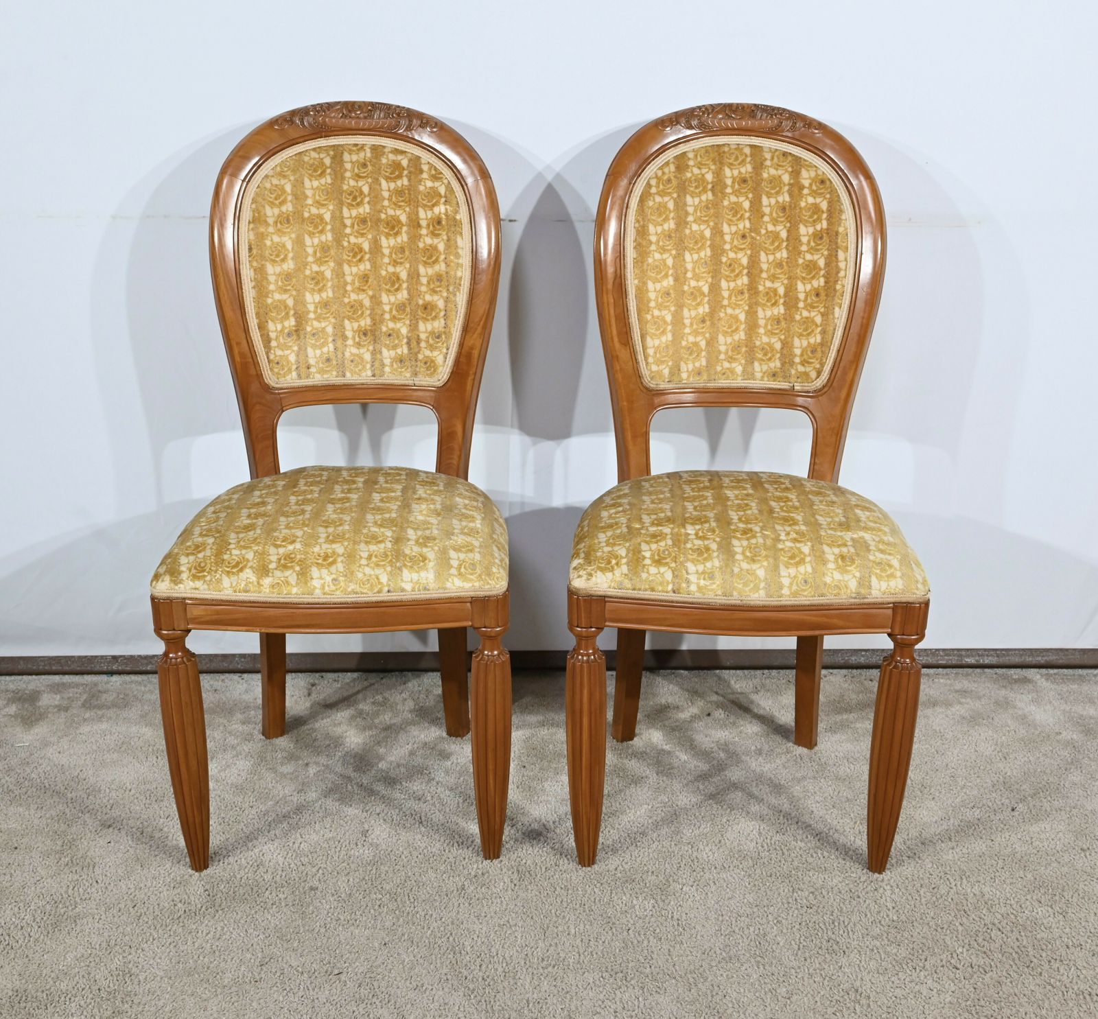 Pair Of Blond Mahogany Chairs, Art Deco – 1940 photo furniture