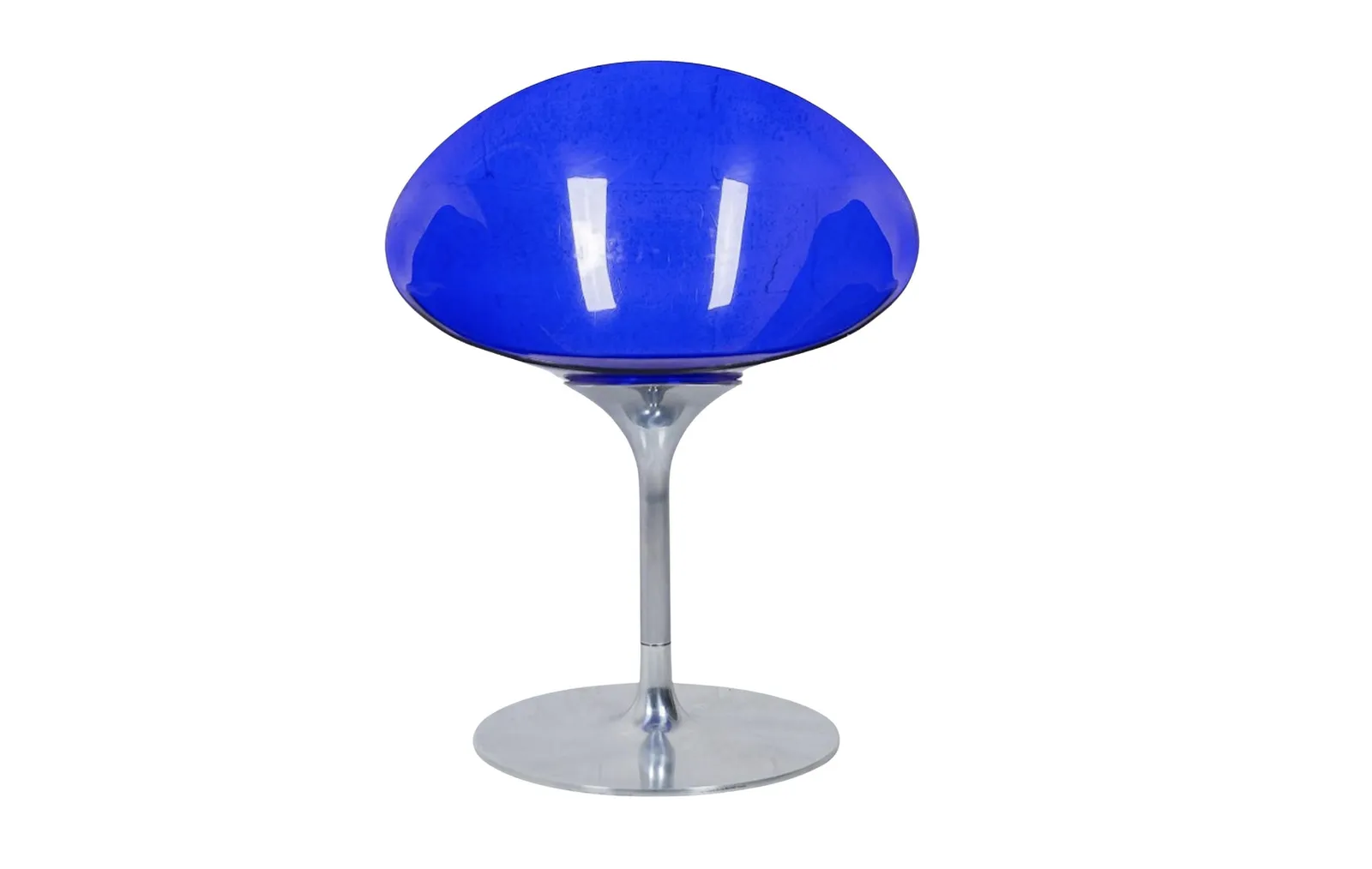 Eros Swivel Blue Chair By Philippe Starck For Kartell