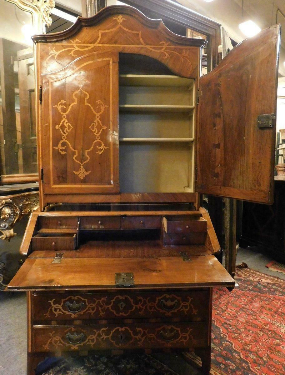 Trumeau Cabinet In Walnut Richly Inlaid, Italy photo buy