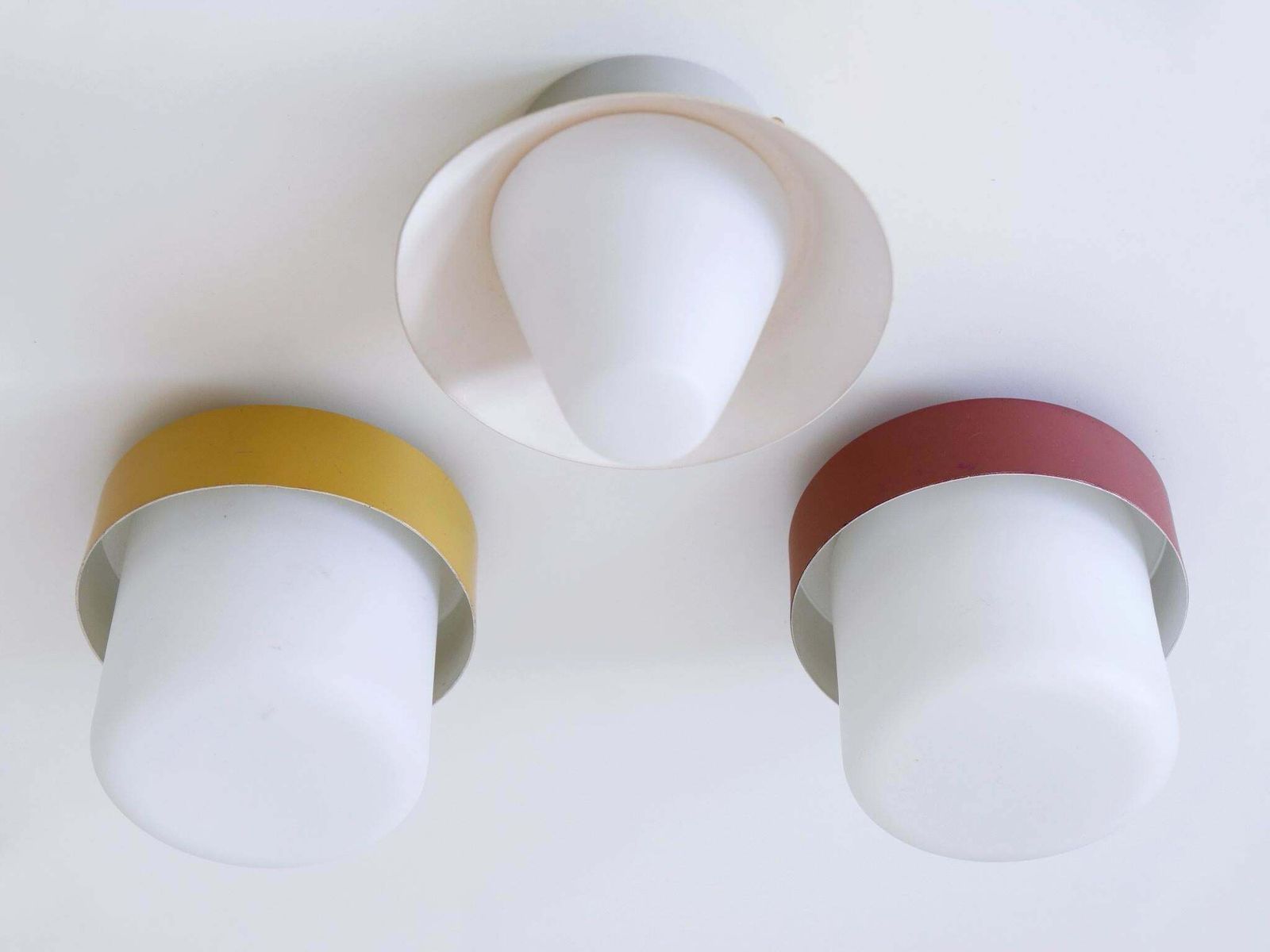 photo furniture Set Of Three Rare & Lovely Ceiling Fixtures Or Flush Mounts Germany 1960s
