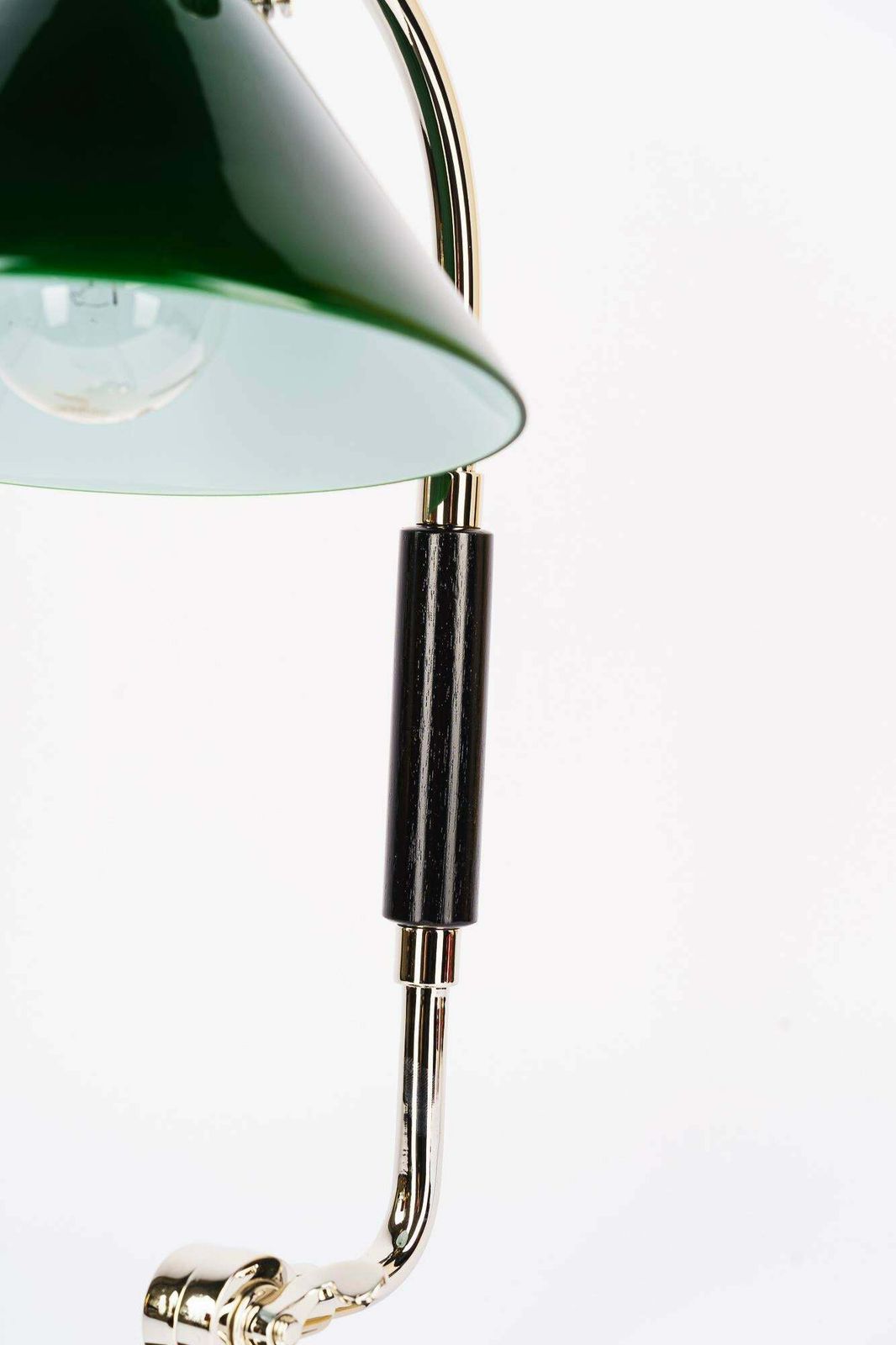 Swivelling Nickel Plated Art Deco Table Lamp With Green Glass Shade Vienna 1920s photo Lighting