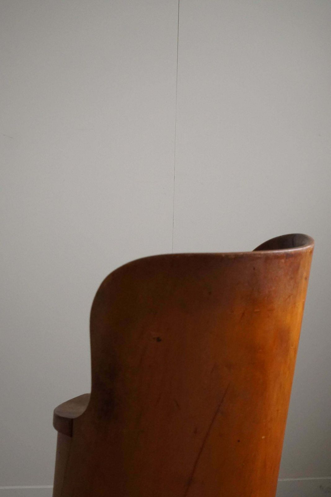 Furniture Hand Carved Primitive Stump Chair In Pine Swedish Modern Wabi Sabi 1960s photo