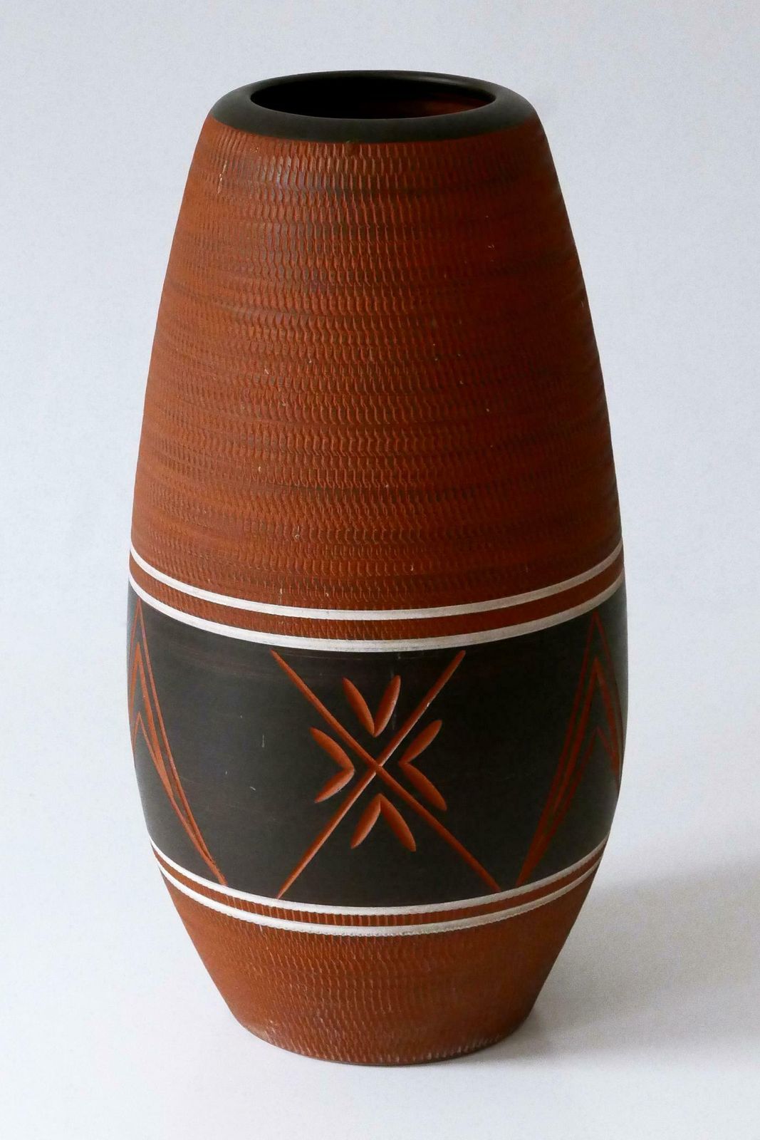 Rare, Large And Elegant Mid Century Modern Ceramic Floor Vase Germany 1960s photo 1569.0