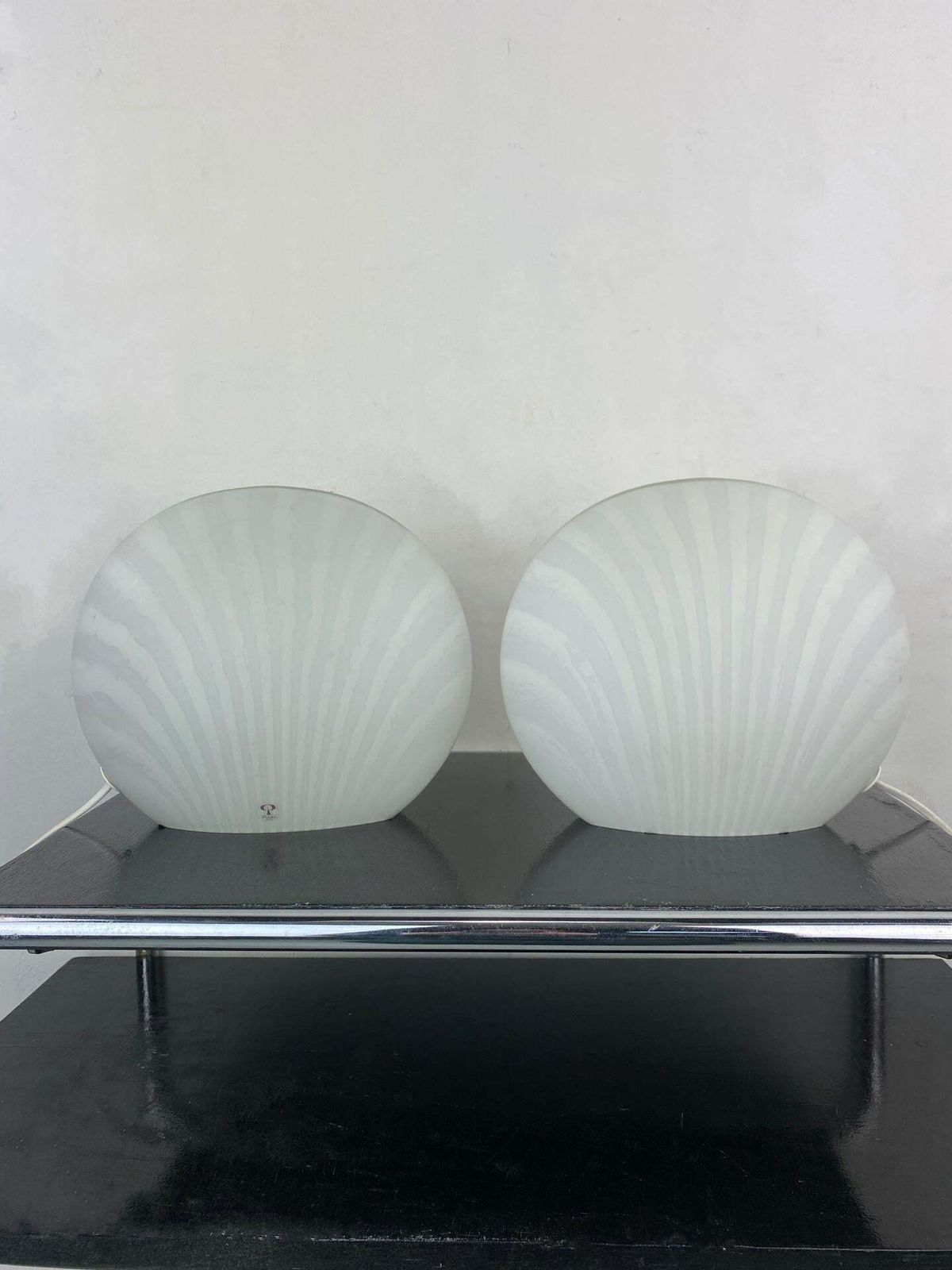 Magical Table Lamps Glass Peill Putzler  Zebra Series 1960 Set photo vinterior