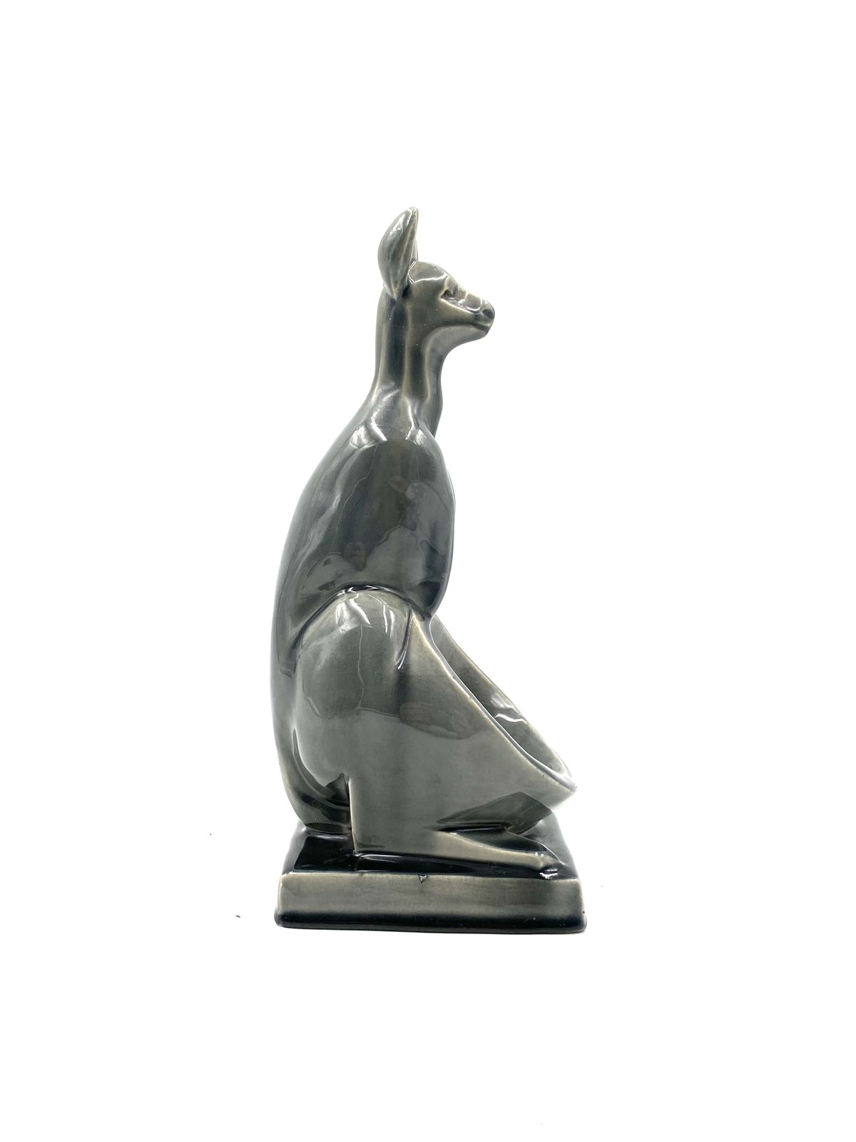 photo vinterior Art Deco Kangaroo Ceramic Vide Poche, Aladin France 1940s