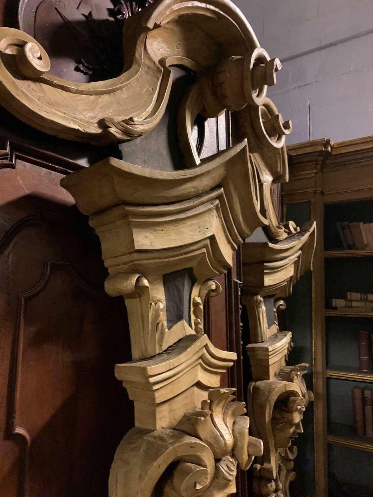 Home Decor Pair Of Carved Column Pilasters, Richly Carved And Lacquered, Italy photo
